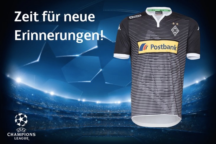 Im schönen neuen Trikot durch die Hammergruppe - Borussia hat auch international kein Losglück (Foto: Broussia Mönchengladbach)