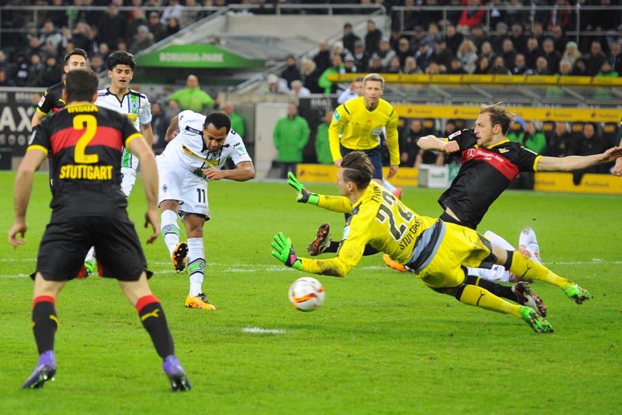 Raffael sorgt für die Vorentscheidung (Foto: Norbert Jansen / Fohlenfoto)