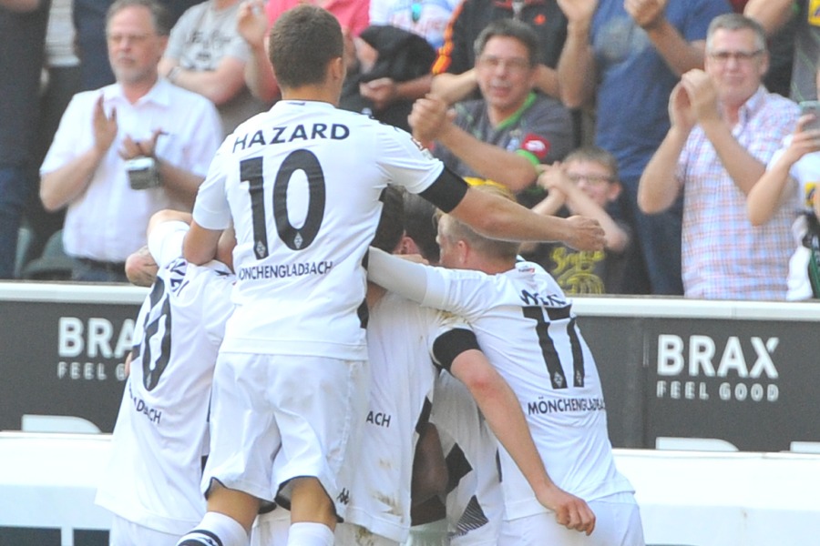 Jubel nach dem Tor zum 2:1 (Foto: Norbert Jansen / Fohlenfoto)