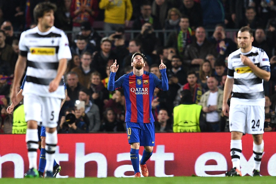 Lionel Messi feiert sein Tor  (Foto: David Ramos / Getty Images)