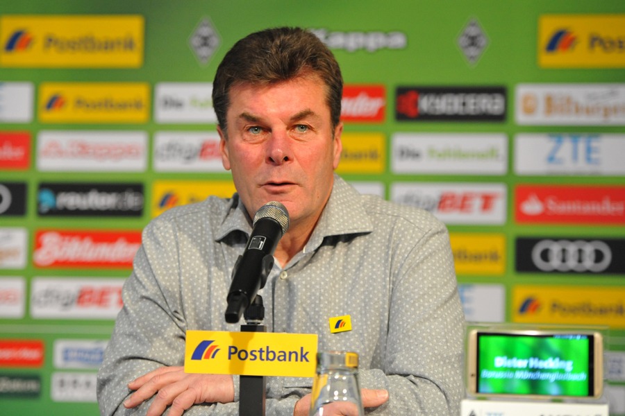 Dieter Hecking am Donnerstag (Foto: Norbert Jansen / Fohlenfoto)