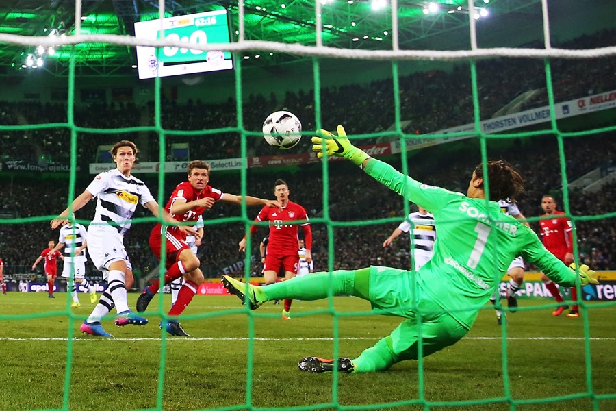 Nur Thomas Müller konnte Yann Sommer überwinden (Foto: Lars Baron / Bongarts / Getty Images)