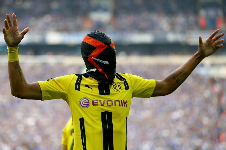 Unsportlicher Jubel von Aubameyang (Foto: Lars Baron / Bongarts / Getty Images)