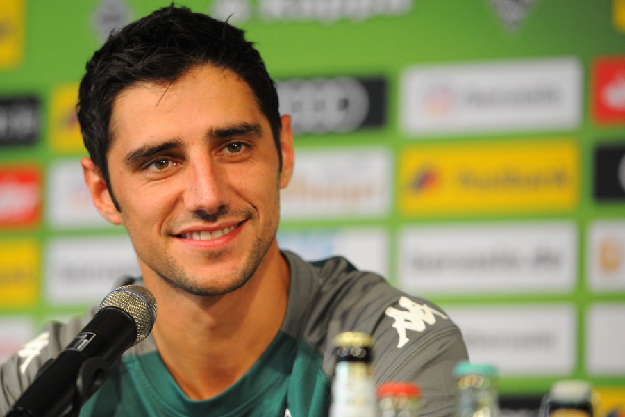 Lars Stindl auf der Pressekonferenz am Dienstag (Foto: TORfabrik.de)